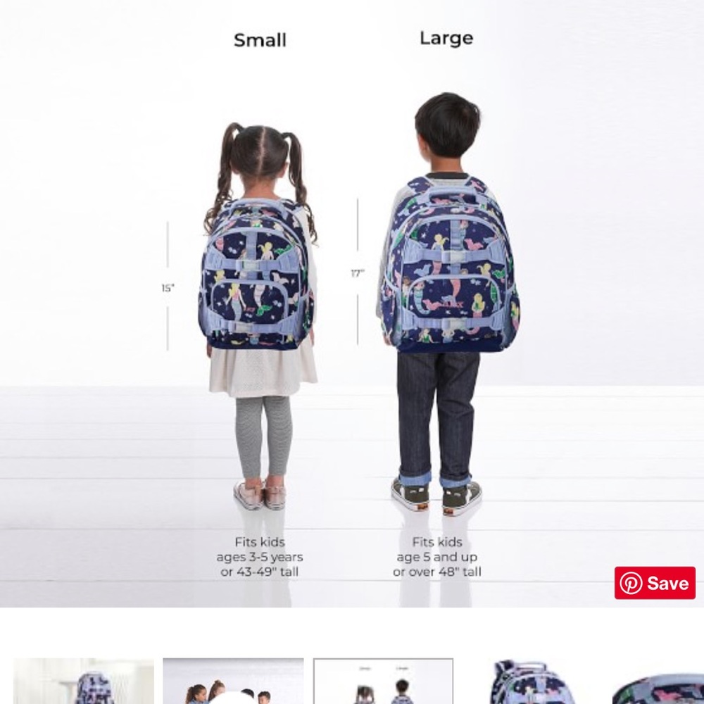 Pottery barn mernaid backpack and lunbox - Picture 11 of 12